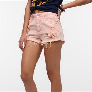 BDG Pink High Rise Dree Shorts size 25